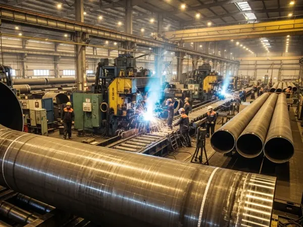 lsaw steel pipe manufacturing process,JCOE vs UOE,LSAW pipe production,submerged arc welding
